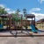 a playground with a slide